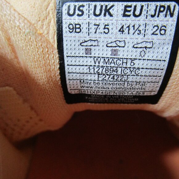 🌟 Hoka Mach 5 Running Shoes Women's Impala Cyclamen Pink Orange Size 9B - Picture 7 of 7